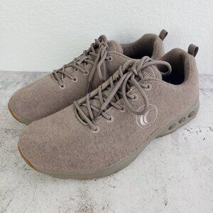 Therafit Men's Wool Runner Shoe Comfort Arch Support in Tan Taupe size 10.5